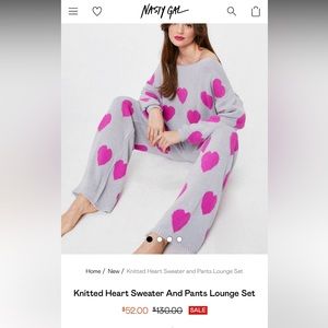 Nasty gal heart lounge set